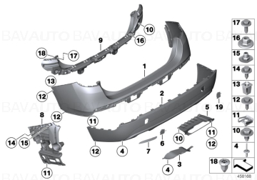 51122993568 - Spoiler spate BMW X1 E84 - Non M. PDC - Original BMW