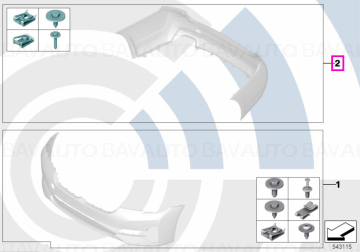 Set elemente montaj bara protectie spate, Kit Value Parts - BMW Seria 5 G30 G38