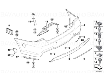51128041134 - Clapetă cârlig remorcare grunduită -M- - BMW - Seria 3 E90, Seria 3 E90 LCI - de la 01.12.2004 - Original BM…