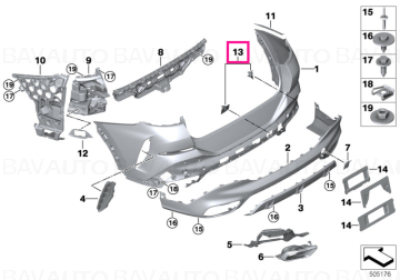 51128099247 - Bracket PDC exterior, left primed MSP - Original BMW