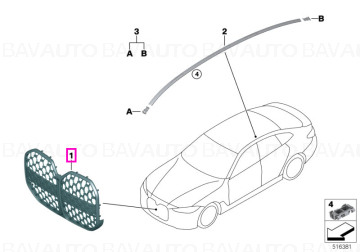 Grila frontala radiator, Basis, FRR - BMW Seria 4 G26 Gran Coupe