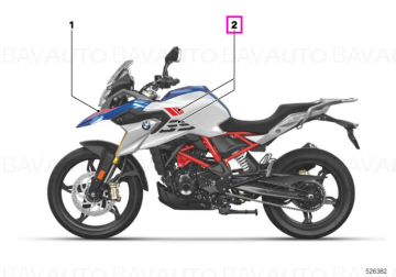 Autocolant decor capac rezervor, dreapta, Sport - BMW Motorrad K02 (G 310 GS) - tip motor A82
