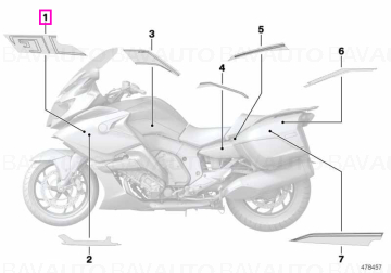 51148565806 - Inscription "GT" right - BMW Motorrad - K48 - de la 01.09.2016 - Original BMW Motorrad Group - BavAUTO