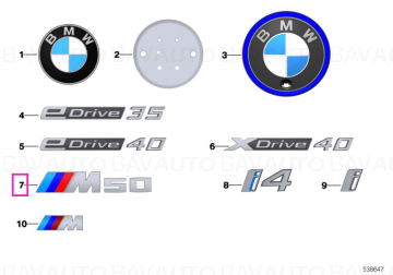 Emblema "M Performance" M50 - BMW i4 M50