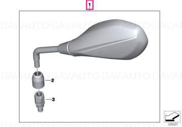 51167715862 - Oglindă dreapta - BMW Motorrad - Original BMW Motorrad