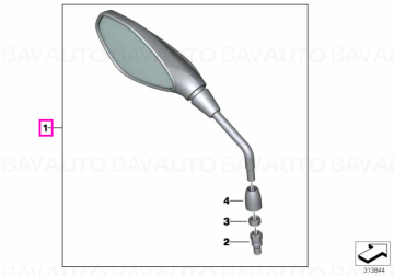 51168567447 - Mirror, left - BMW Motorrad - K21, K22 - de la 01.09.2012 - Original BMW Motorrad Group - BavAUTO