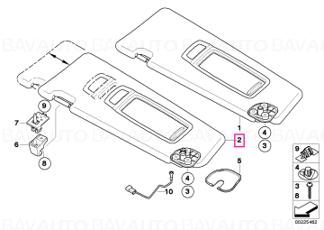 51169113726 - Sun visor - Original BMW