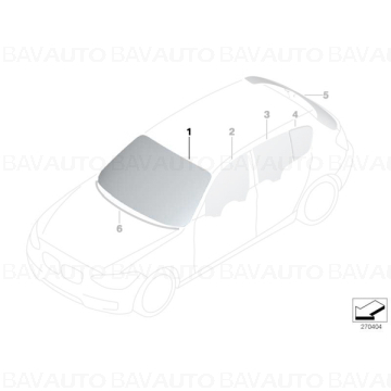 51317273823 - Parbriz tenta verde rain/light/condens BMW Seria 1 F20, F21 - Original BMW