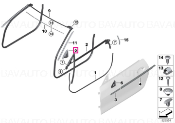 51337940183 - Ornament difuzor audio, stanga - BMW Seria 4 G22 G23 G82 G83 - Original BMW