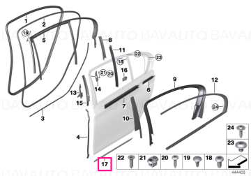 Cod: 51357364356 - Ornament cromat usa dreapta spate jos - BMW Seria 7 G11