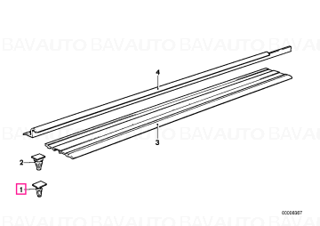 51471840960 - Clip Natur L=13,2MM - BMW - Seria 3 E21, Seria 7 E23 - de la 01.06.1975 - Original BMW Group - BavAUTO
