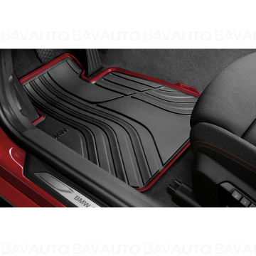 51472219794 - Set covorase fata ”All-Weather", SportLine, Negru/Rosu - BMW Seria 1 F20 F21, Seria 2 F22 F23 F87M2 - Original BMW