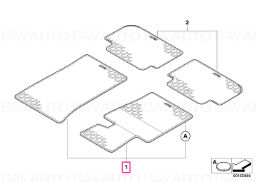51472311024 - Set covorase fata "All-Weather", BasisLine, Antracit - BMW E90 E91 E92 E93 - Original BMW