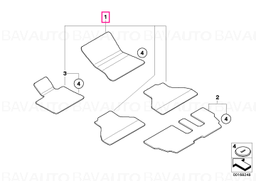 51477306572 - Set of floor mats Velours ANTHRAZ./OYSTER - Original BMW
