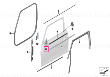 51477322510 - End cover, door, front right - BMW - Mini - Mini 5 Usi F55 - de la 01.07.2014 - Original BMW - Mini Group - …