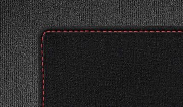 51477324831 - Set, floor mats, velours, seam, red JCW CARB. BLACK - Original BMW