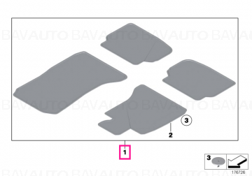 51477337689 - Set of floor mats Velours ANTHRAZIT       - Original BMW