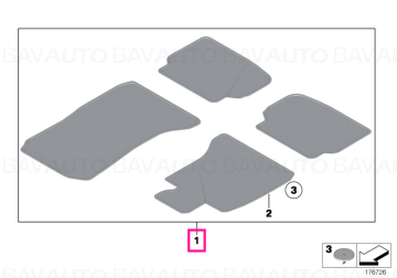 51477337689 - Set of floor mats Velours ANTHRAZIT       - Original BMW
