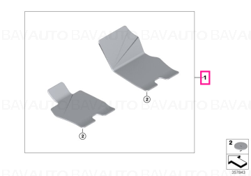 51477473566 - Set of floor mats,velours,leather framed PROTONIC RED - Original BMW
