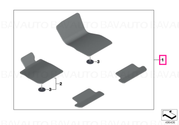 51479462112 - Set of floor mats ANTHRAZIT - Original BMW