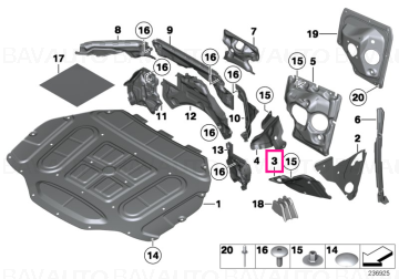 51486989772 - Sound insulation, wheel arch, right - Original BMW