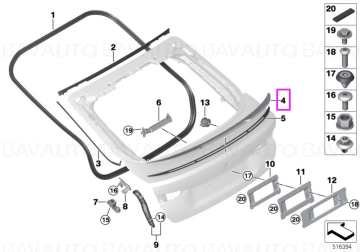 Ornament/Spoiler capota portbagaj primerizat (pregatit pentru vopsire) - BMW Seria 4 G26 Gran Coupe, i4 G26 Gran Coupe