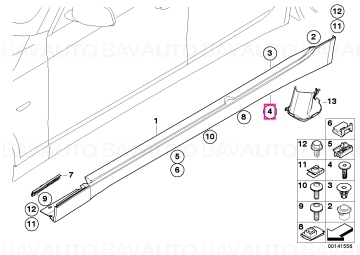 51717066229 - Știft de fixare - BMW - Seria 5 E60, Seria 5 E60 LCI - de la 03.03.2003 - Original BMW Group - BavAUTO