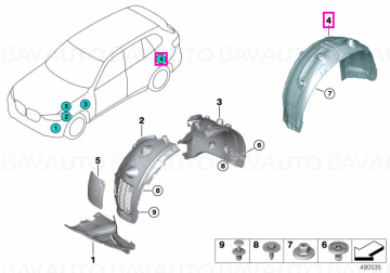 51767424916 - Capac tunel roată spate dreapta - BMW - X7 G07 - de la 03.12.2018 - Original BMW Group - BavAUTO