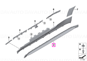 51778084410 - Piesa de schimb originala BMW Group - 51778084410 - Original BMW Group - BavAUTO