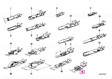 61131370692 - Contact arc dublu 1,5-2,5 MM²(AG) - BMW - Seria 5 E12, Seria 3 E21 - de la 01.06.1972 - Original BMW Group -…