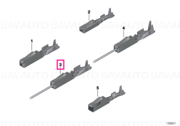 61131393723 - Contact pin MQS 0,5-0,75 MM² 0,5-0,75MM² /SN - BMW - Seria 3 E36, Seria 7 E38 - de la 01.07.1990 - Original …