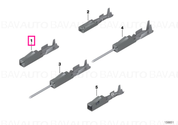 61131393726 - Soclu terminal MQS 0,5-0,75 MM² AU 0,5-0,75 MM²/AU - BMW - Seria 3 E36, Seria 7 E38 - de la 01.07.1990 - Ori…