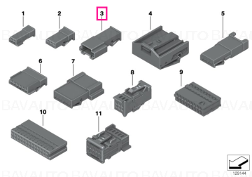 61136931929 - Terminal universal 3 POL. - BMW - Seria 3 E36, Seria 7 E38 - de la 01.07.1990 - Original BMW Group - BavAUTO