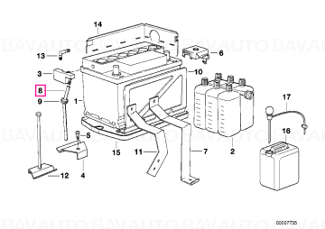 61211377745 - Contor furtun - BMW - CMSP, Seria 7 E23 - de la 01.04.1977 - Original BMW Group - BavAUTO