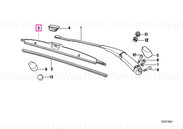61618192874 - Lamela stergator parbriz - BMW Seria 8 E31 - Original BMW