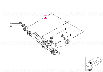 61618391954 - Inel amortizor superior - BMW - Seria 3 E46, X3 E83 - de la 01.12.1997 - Original BMW Group - BavAUTO