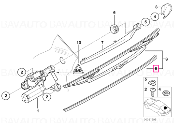 61628239164 - Lamela stergator lun - Original BMW