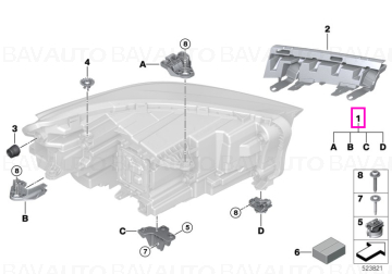 Kit reparatie elemente fixare far stanga - BMW X1 U11 U12, X2 U10