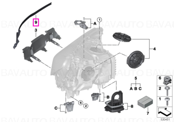 Garnitura superioara far dreapta - BMW Seria 7 G11 G12