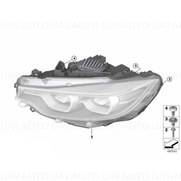 63117478535 - Far LED AHL, stanga - BMW Seria 3 F80, Seria 4 F32 F33 F36 F82 F83 - Original BMW