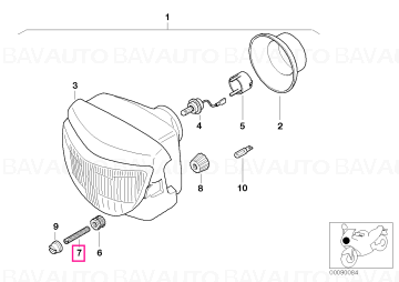 63122346562 - Adjusting screw, cross adjustment - Original BMW Motorrad