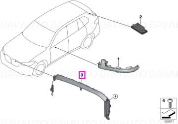 63147367093 - Modul lumina grila frontala, stanga – BMW X5 G05 - Original BMW