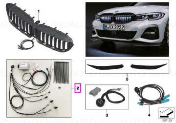 63172474991 - Kit electronica grila fata BMW "M Performance" Iconic Glow - BMW Seria 3 G20 G21 G28 - Original BMW