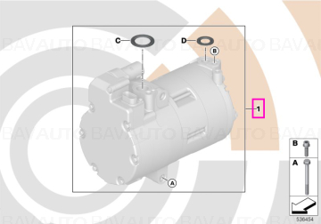 Set instalare compresor A/C, EKK Kit Value Parts - BMW Seria 2 F45, Seria 3 F30 G20 G21, Seria 5 F18 G30 G31 G38, Seria 7 G11 G12, X1 F48, X1L F49, X2 F39, X3 G01, X5 F15 - Mini Countryman F60