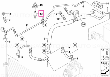 64539323658 - Senzor de presiune - BMW Seria 1, Seria 2, Seria 3, Seria 4, Seria 5, seria 6, Seria 7, Seria 8, i3, i8, X1, X2, X3, X4, X5, X6, X7 Z4, Mini - Original BMW