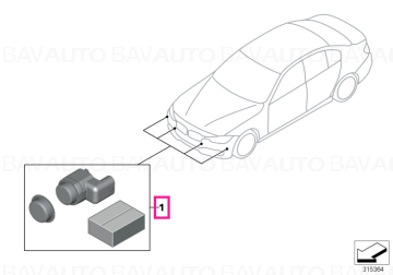66202338070 - Kit retrofit fata, PDC (Controlul Distantei la Parcare) - BMW Seria 1 F20 F21, Seria 2 F22 F23, Seria 3 F30 F31 F34 F80M3, Seria 4 F32 F33 F36 F82M4 F83M4 - Original BMW
