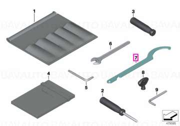 71118371440 - Hook wrench - BMW Motorrad - K22, K23 - de la 01.06.2016 - Original BMW Motorrad Group - BavAUTO