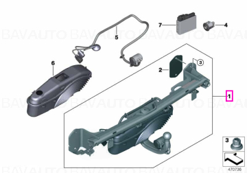 71606888468 - Carlig remorcare pivotant electric - BMW Seria 5 F90 M5; G30, G31 | Original BMW