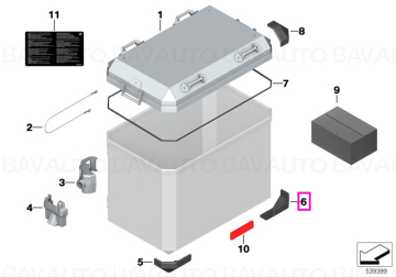 71607694178 - Capac inferior dreapta - BMW Motorrad - K255, K50 - de la 02.01.2006 - Original BMW Motorrad Group - BavAUTO