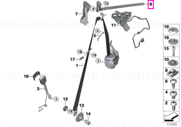 Mecanism predare centura siguranta, dreapta - BMW Seria 4 G22 G82 M4